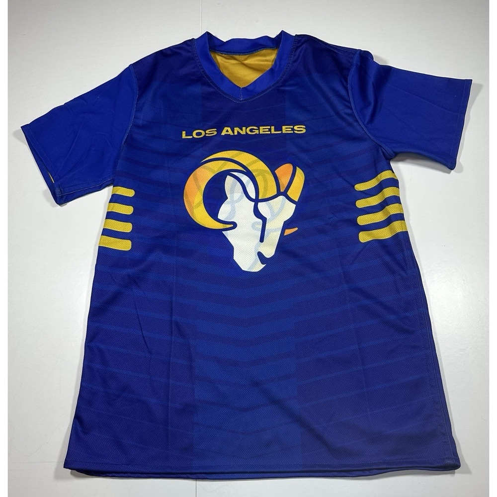 Los Angeles Rams Play Football Jersey Short Sleeve Youth Size Large - Reversible
